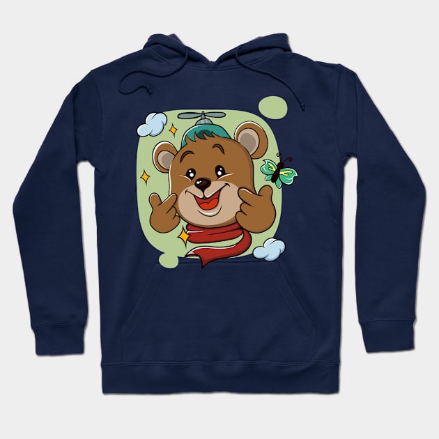 cute bear illustration of facial expression (it's me) Hoodie by ReasArt